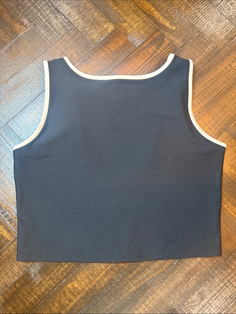 Abercrombie YPB SculptLUX‎ Black Scoop Tank XL Low Back Trim